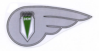 DKW: Schwingen mit Emblem "DKW" 