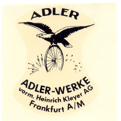 Adler: "Adler" mit Adler "Adler Werke.... " 